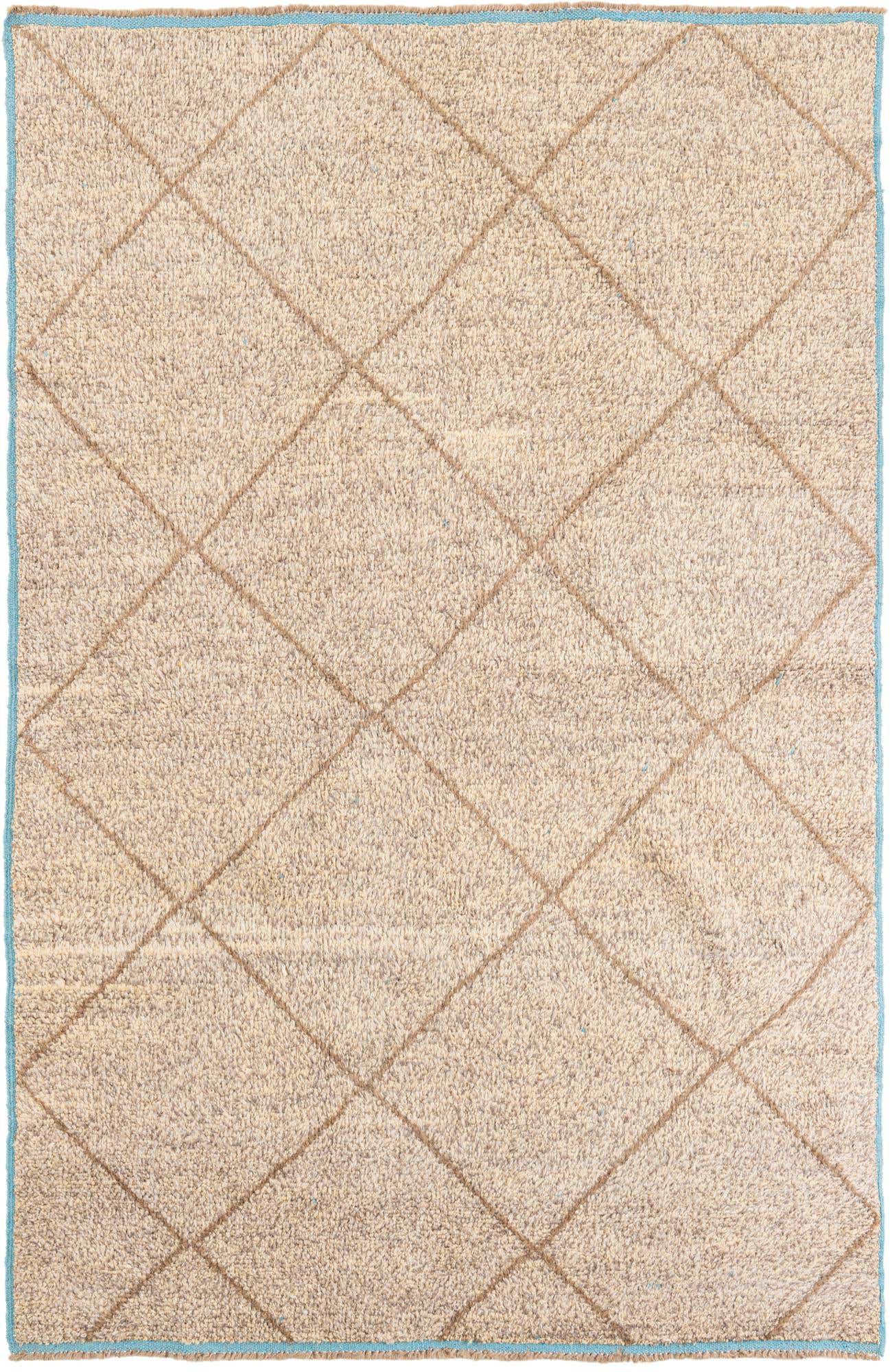 5' 10 x 9' 2 Hand Knotted Moroccan Wool Rug