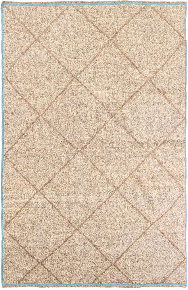 5' 10 x 9' 2 Hand Knotted Moroccan Wool Rug