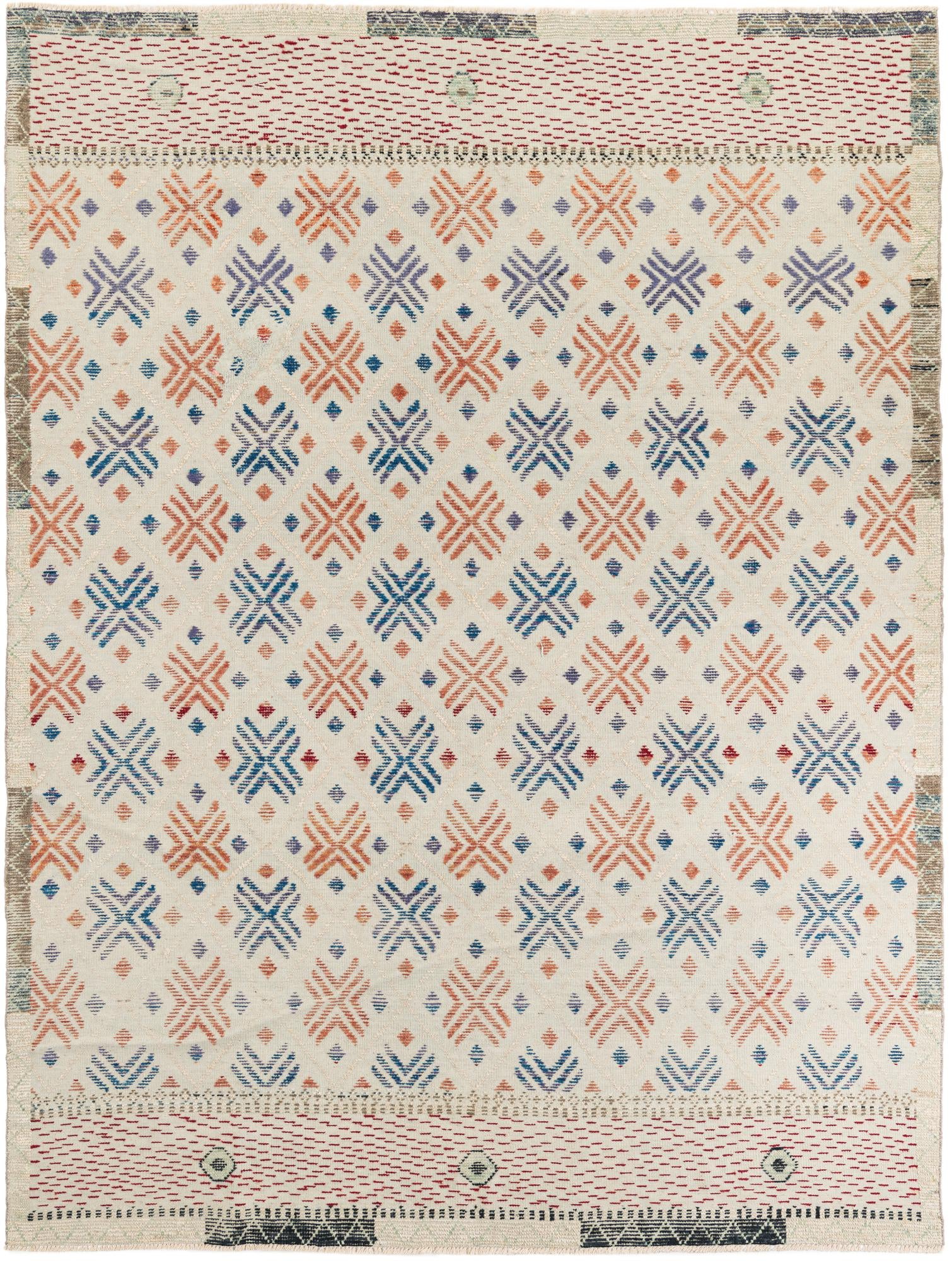 7' 8 x 10' 4 Hand Knotted Moroccan Wool Rug