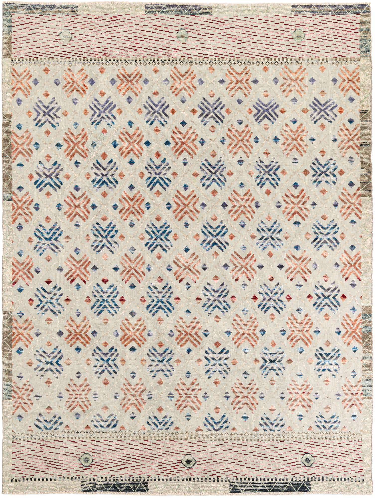 7' 8 x 10' 4 Hand Knotted Moroccan Wool Rug