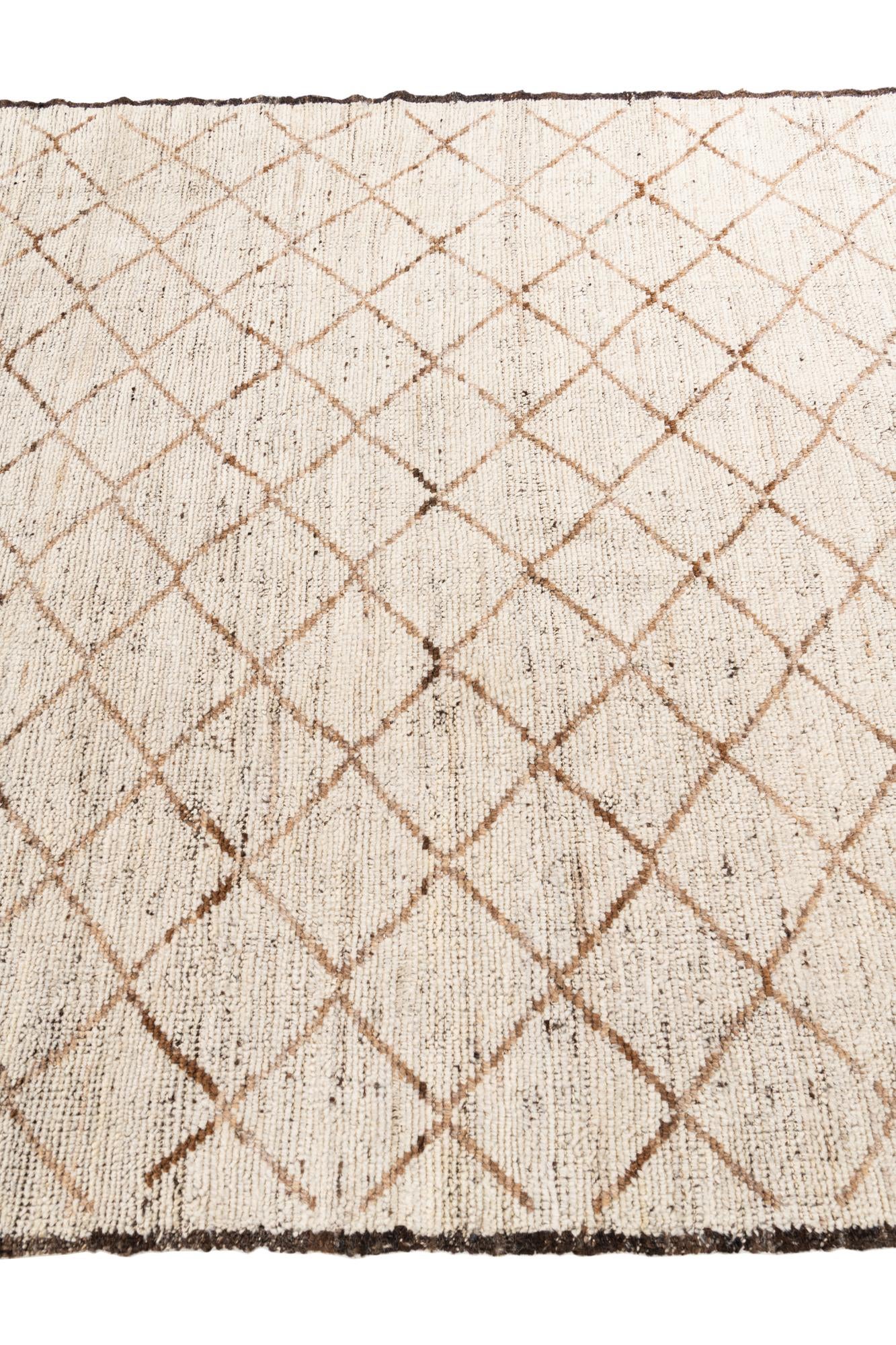 5' 2 x 6' 10 Hand Knotted Moroccan Wool Rug