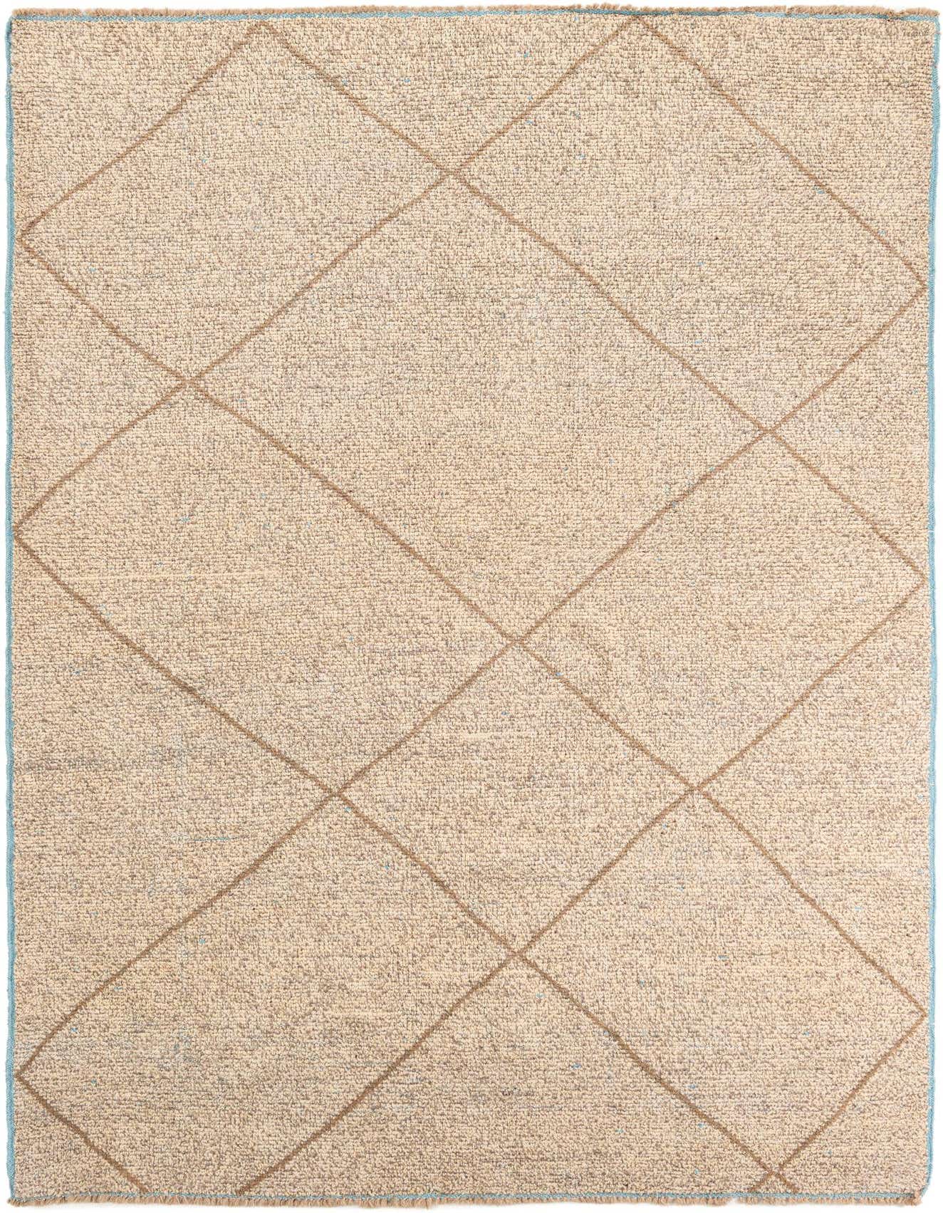 6' 1 x 9' 2 Hand Knotted Moroccan Wool Rug