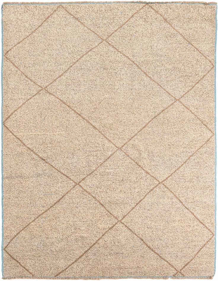 Detail image of 6' 1 x 9' 2 Hand Knotted Moroccan Wool Rug
