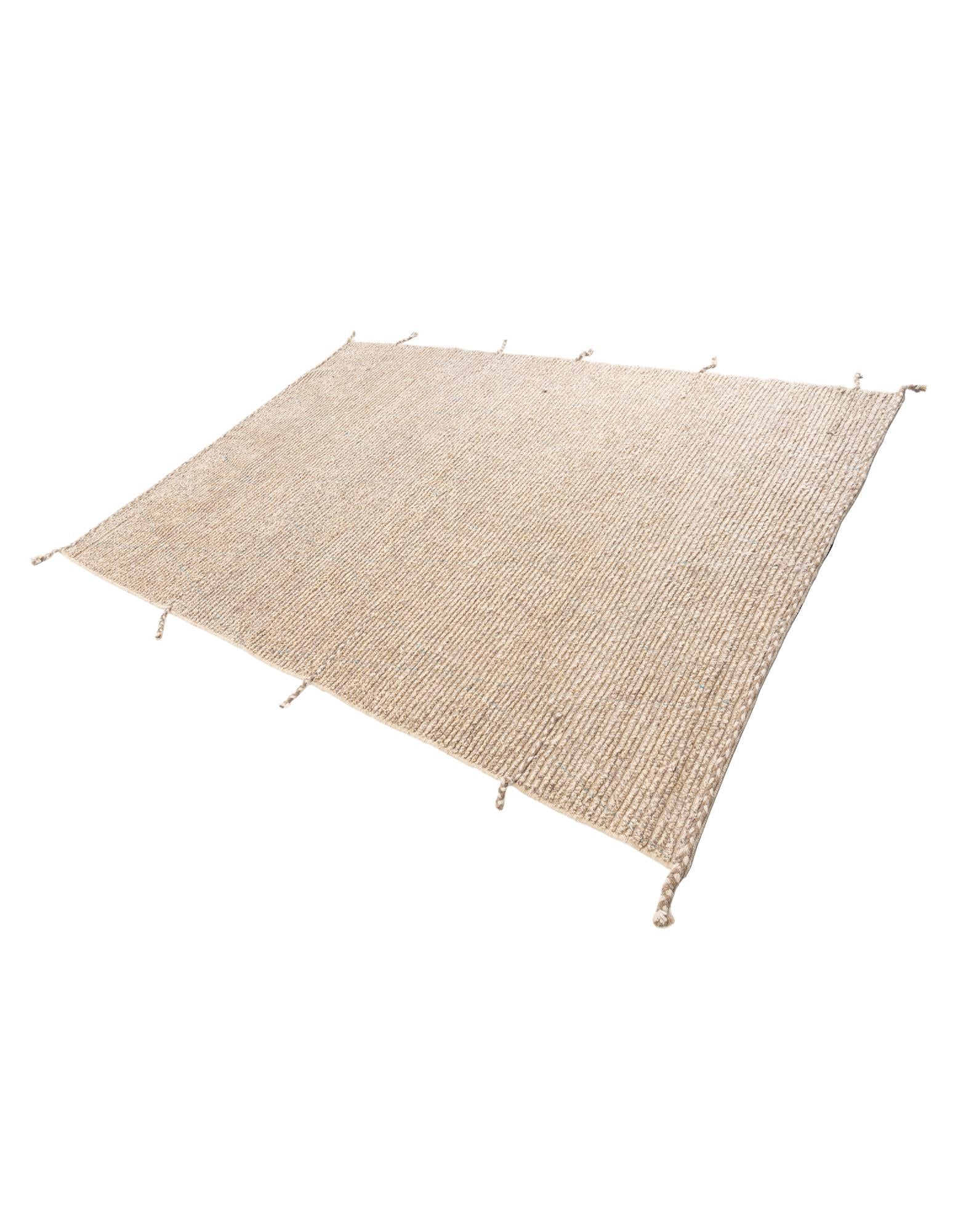 6' 7 x 9' Hand Knotted Moroccan Wool Rug