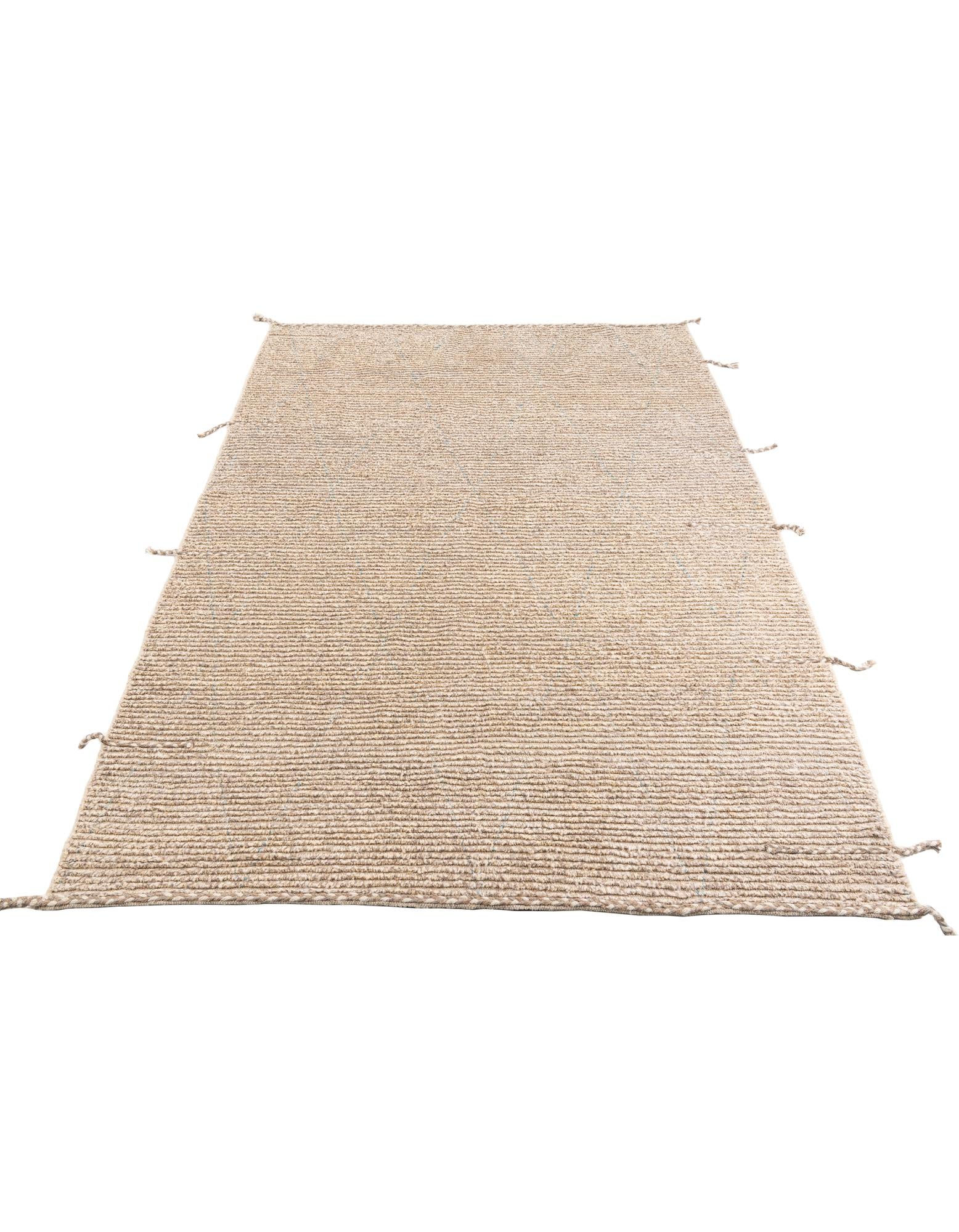 6' 7 x 9' Hand Knotted Moroccan Wool Rug