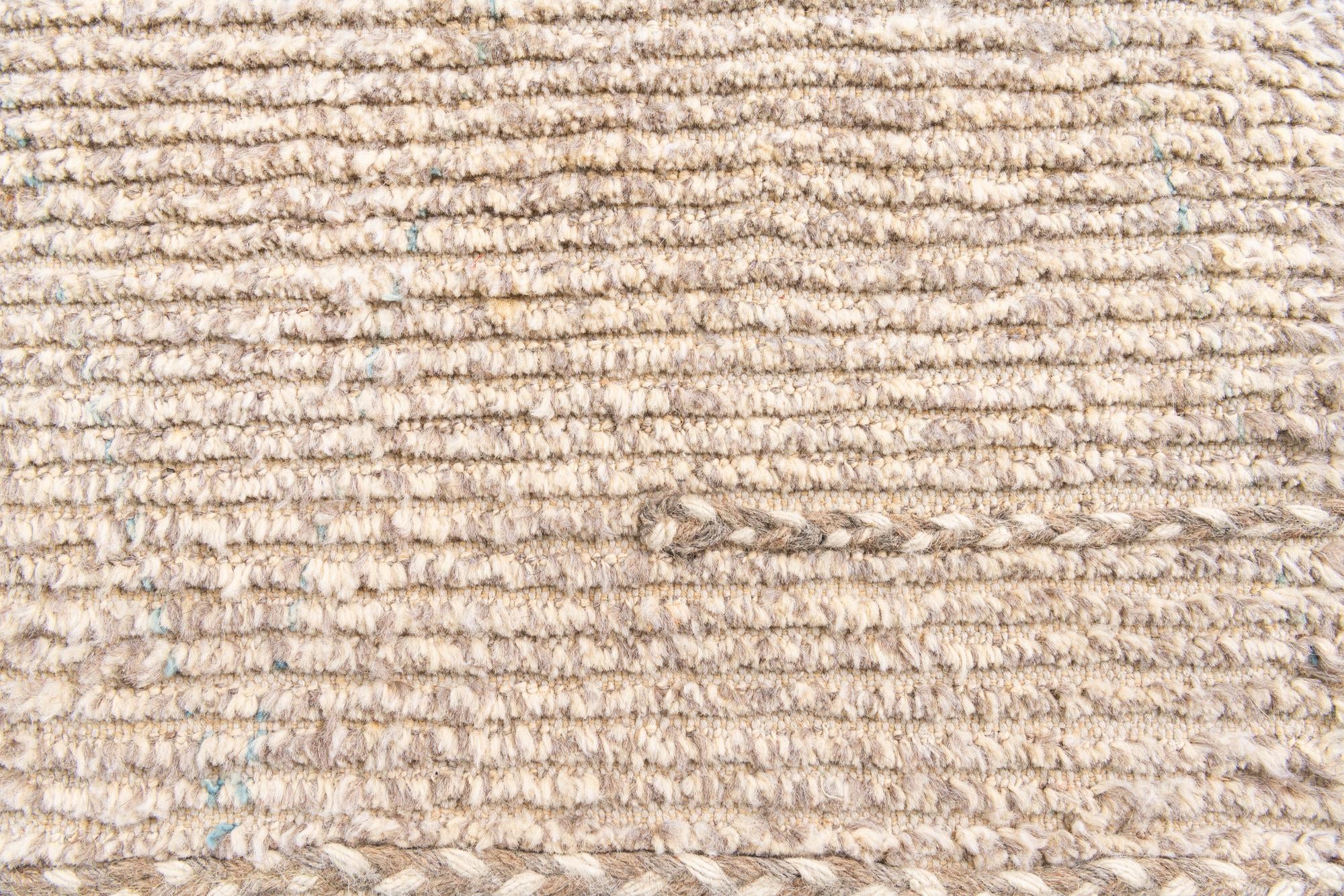 6' 7 x 9' Hand Knotted Moroccan Wool Rug