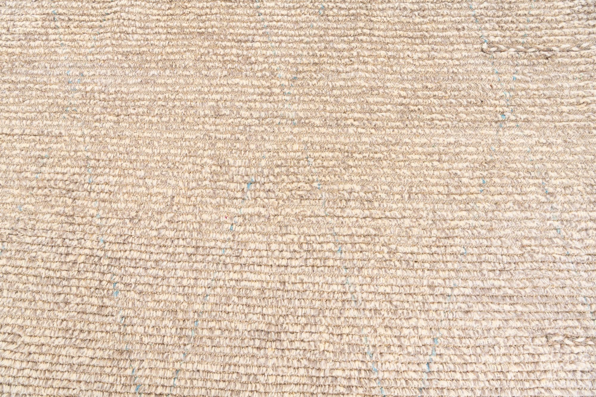 6' 7 x 9' Hand Knotted Moroccan Wool Rug