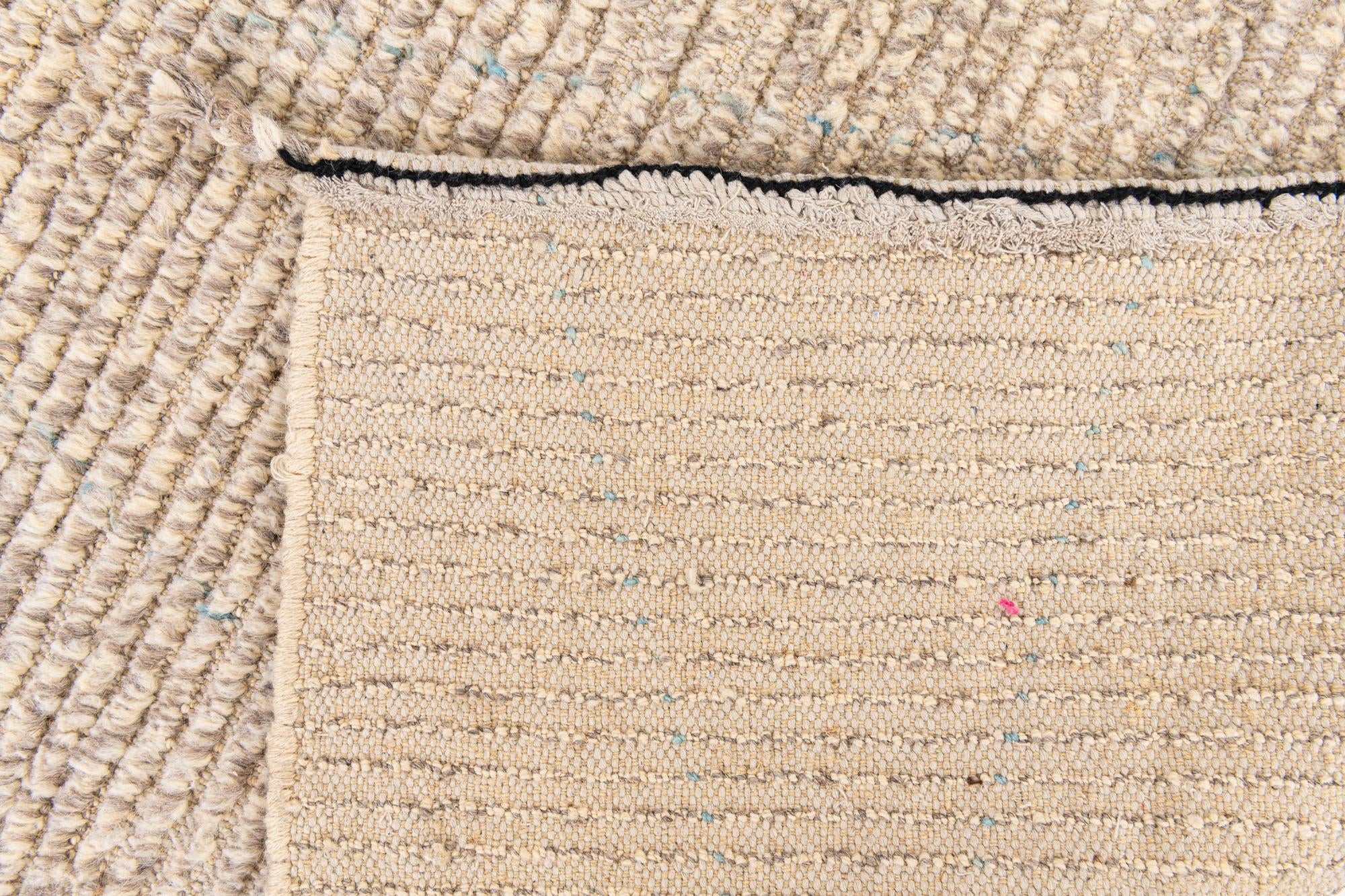 6' 7 x 9' Hand Knotted Moroccan Wool Rug