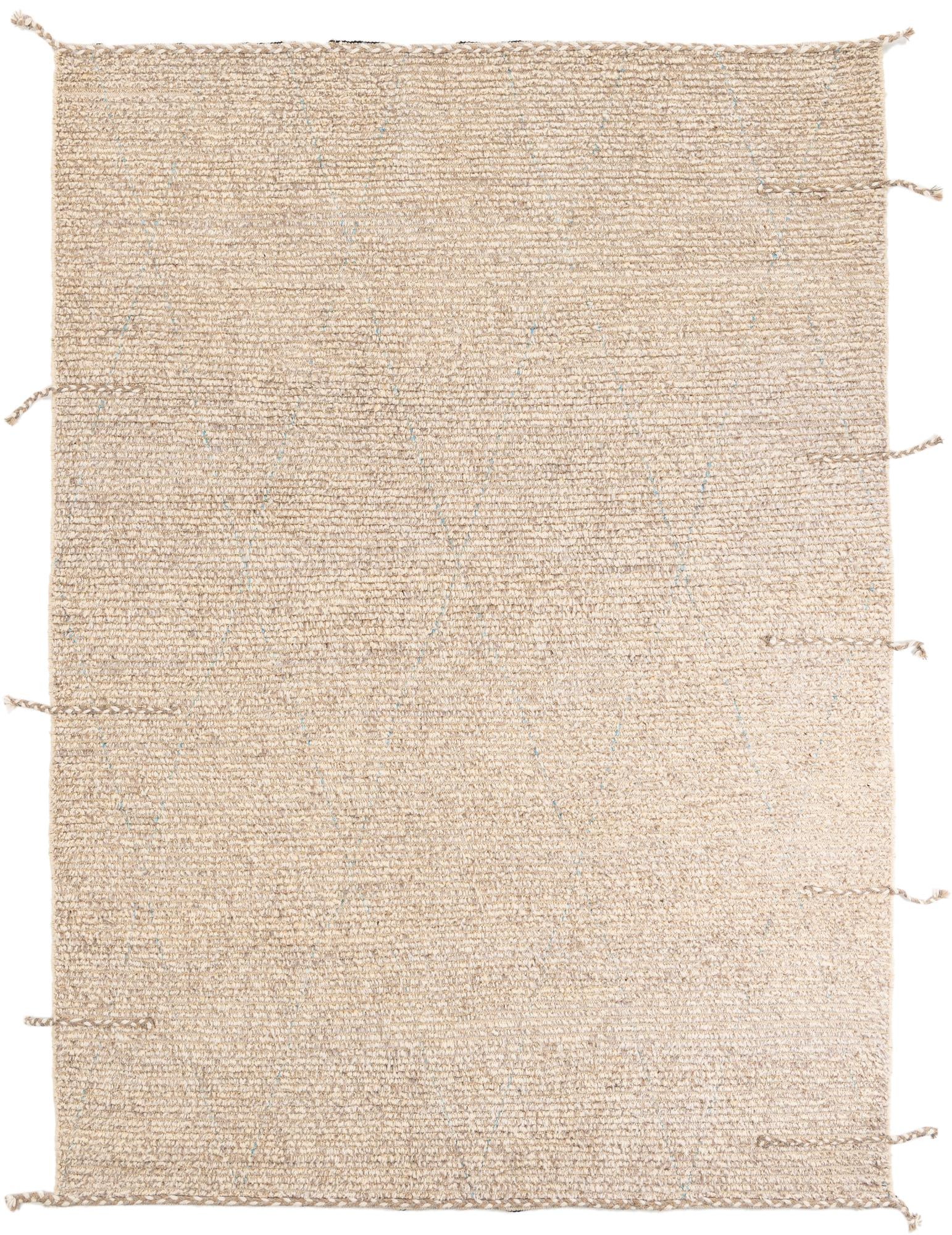 6' 7 x 9' Hand Knotted Moroccan Wool Rug