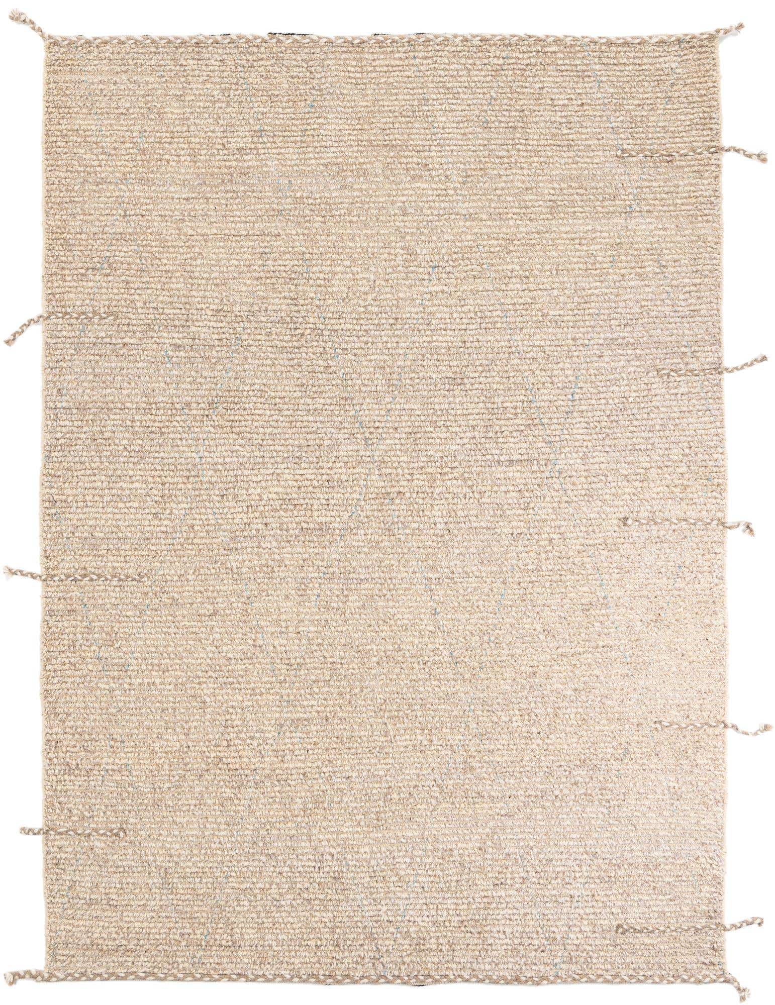 6' 7 x 9' Hand Knotted Moroccan Wool Rug