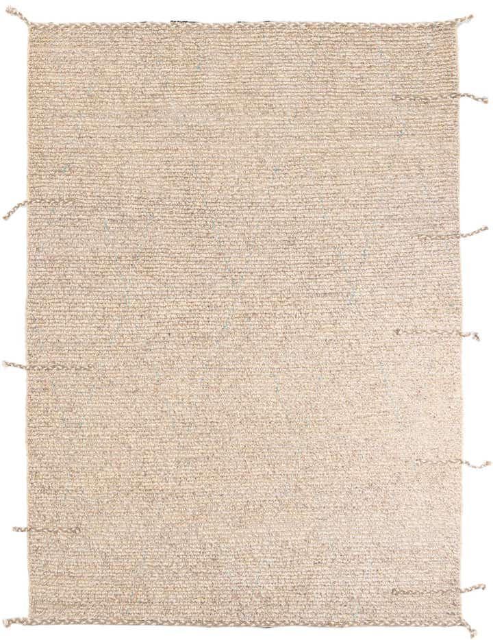 6' 7 x 9' Hand Knotted Moroccan Wool Rug