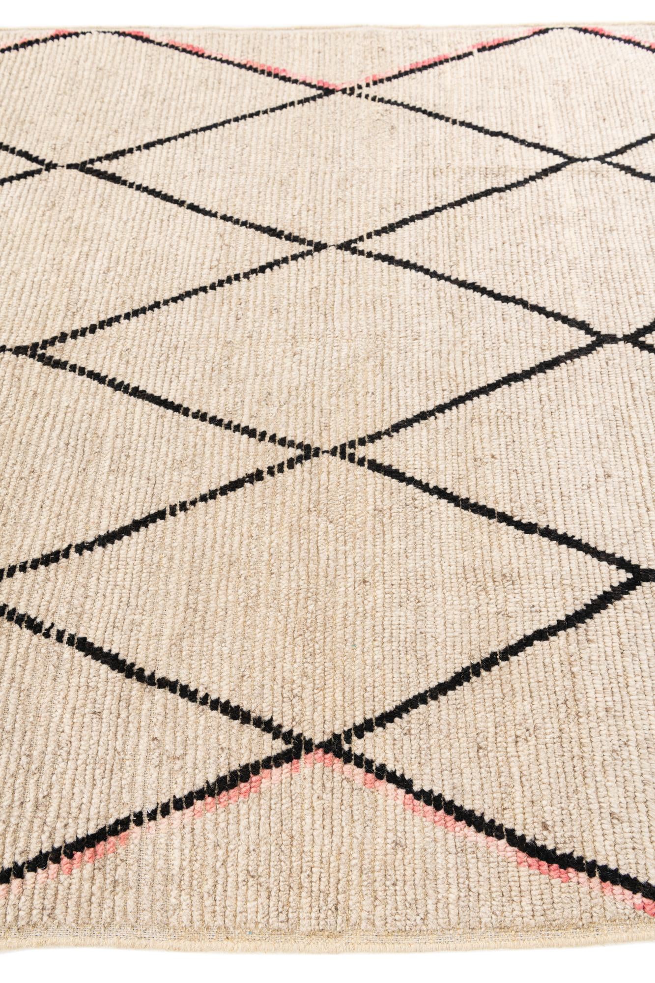 5' 3 x 8' 3 Hand Knotted Moroccan Wool Rug