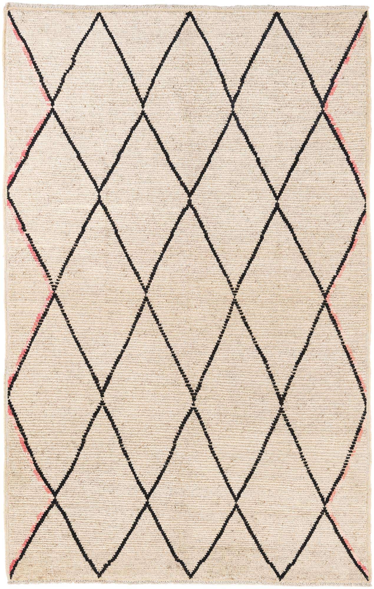 5' 3 x 8' 3 Hand Knotted Moroccan Wool Rug