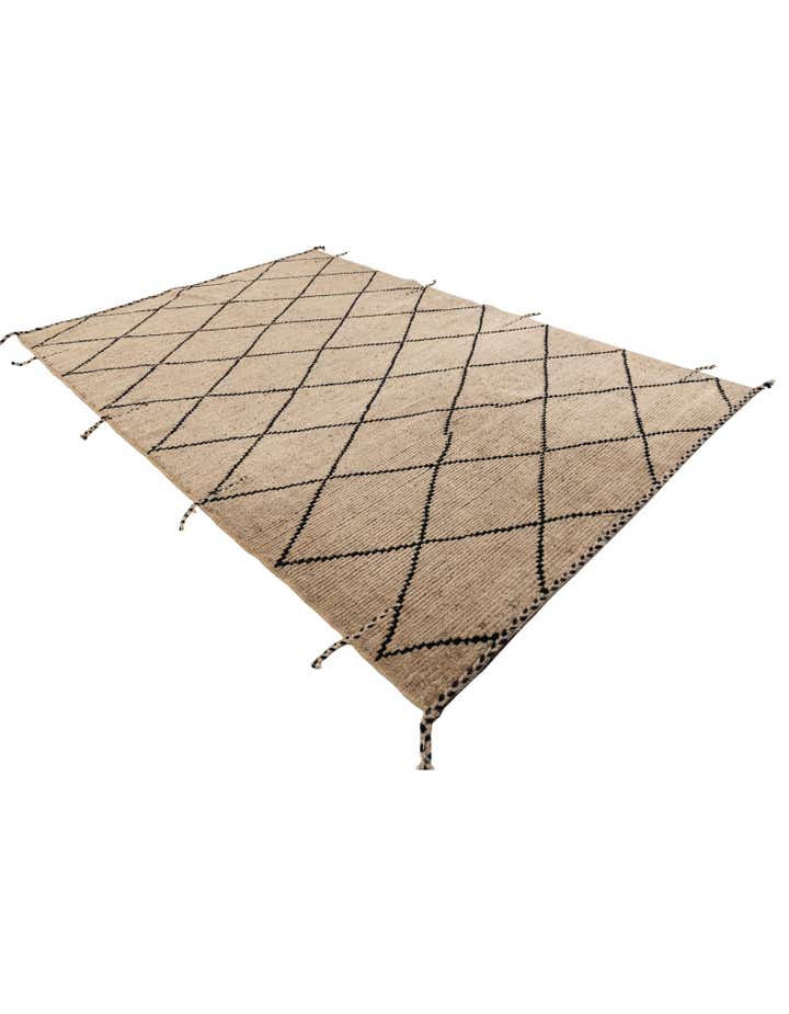 6' 2 x 9' 1 Hand Knotted Moroccan Wool Rug