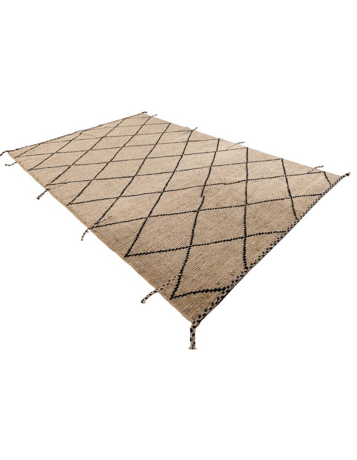 Detail image of 6' 2 x 9' 1 Hand Knotted Moroccan Wool Rug