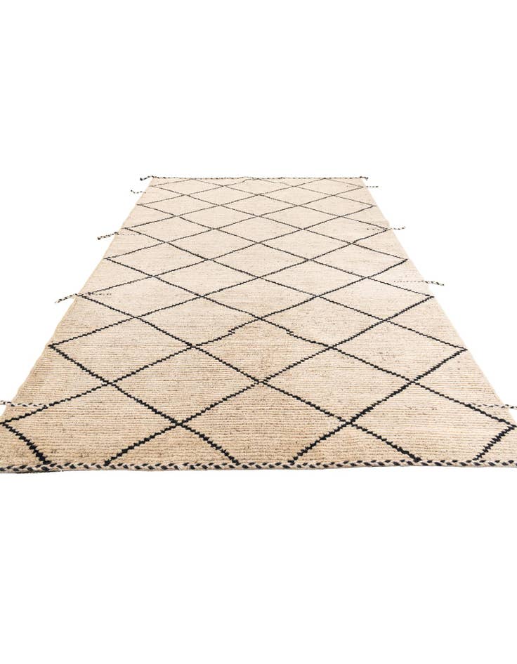 Detail image of 6' 2 x 9' 1  Hand Knotted Moroccan Wool Rug