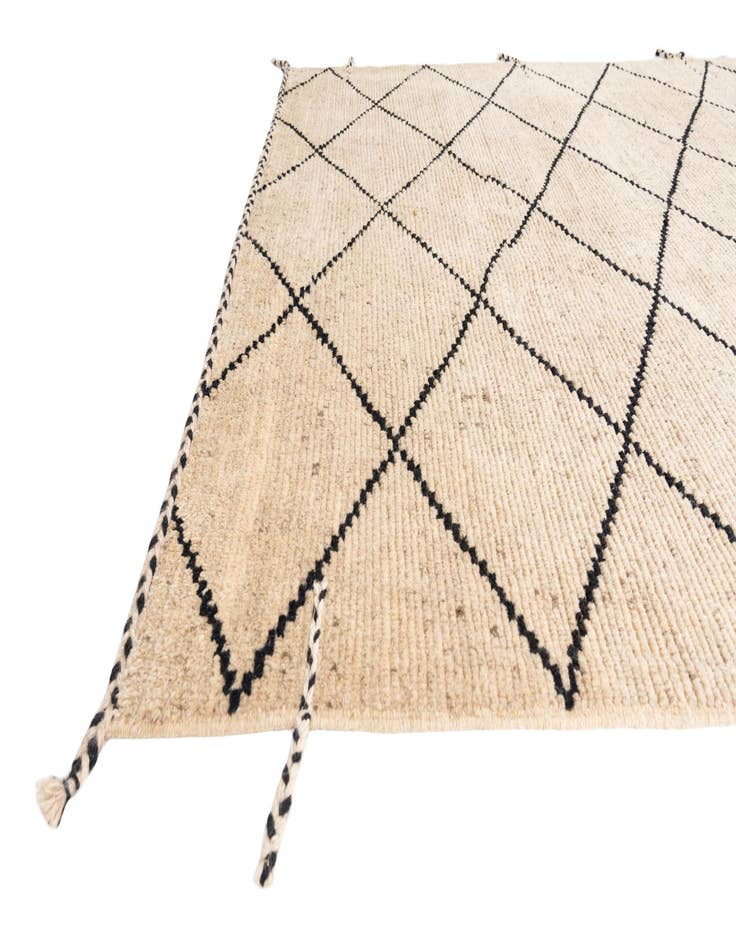 Detail image of 6' 2 x 9' 1  Hand Knotted Moroccan Wool Rug