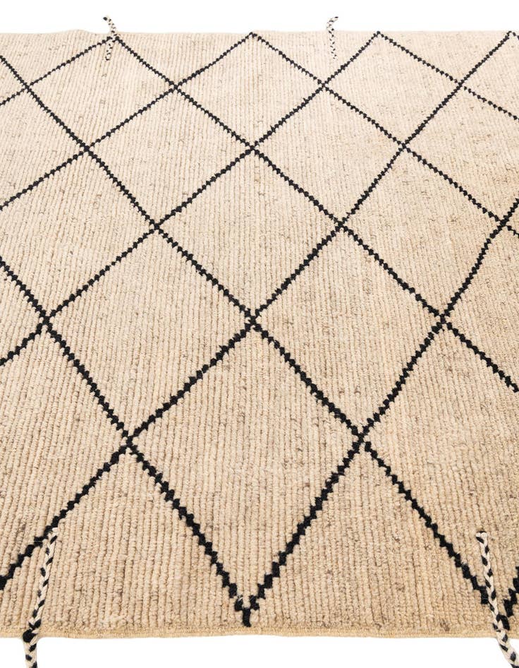 Detail image of 6' 2 x 9' 1  Hand Knotted Moroccan Wool Rug