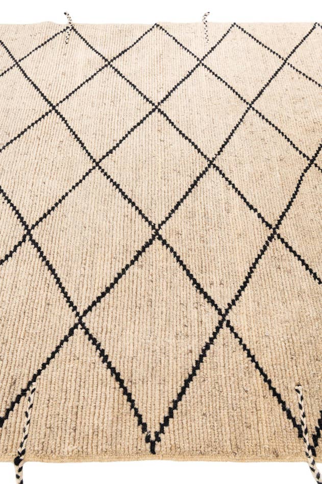 Detail image of 6' 2 x 9' 1 Hand Knotted Moroccan Wool Rug