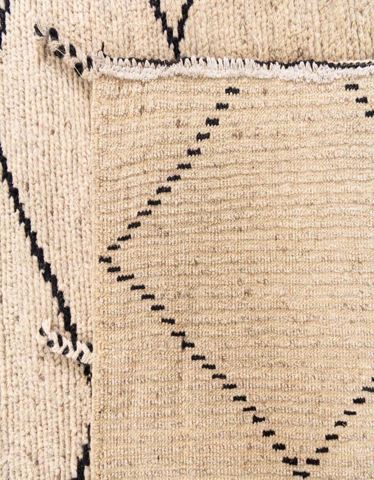 Detail image of 6' 2 x 9' 1  Hand Knotted Moroccan Wool Rug