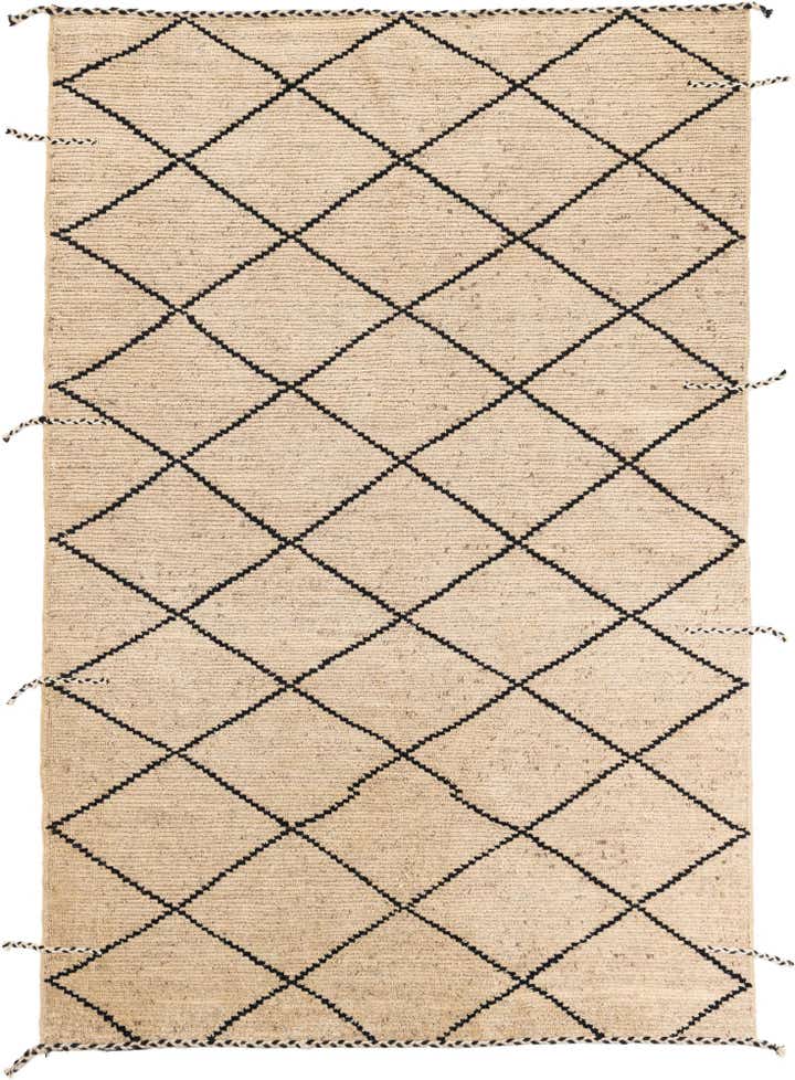 6' 2 x 9' 1 Hand Knotted Moroccan Wool Rug