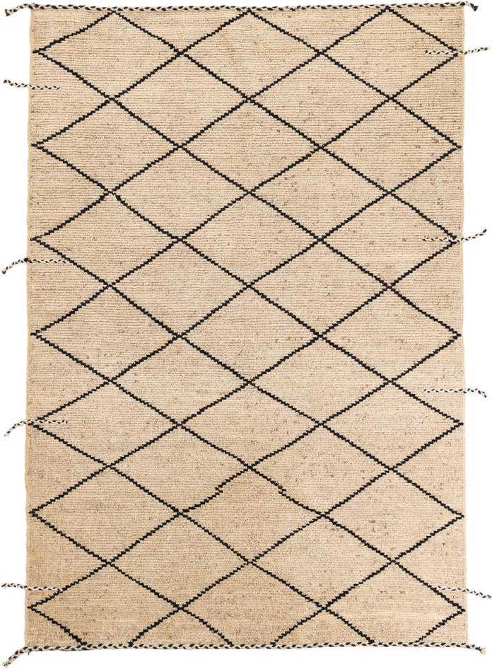 Detail image of 6' 2 x 9' 1 Hand Knotted Moroccan Wool Rug