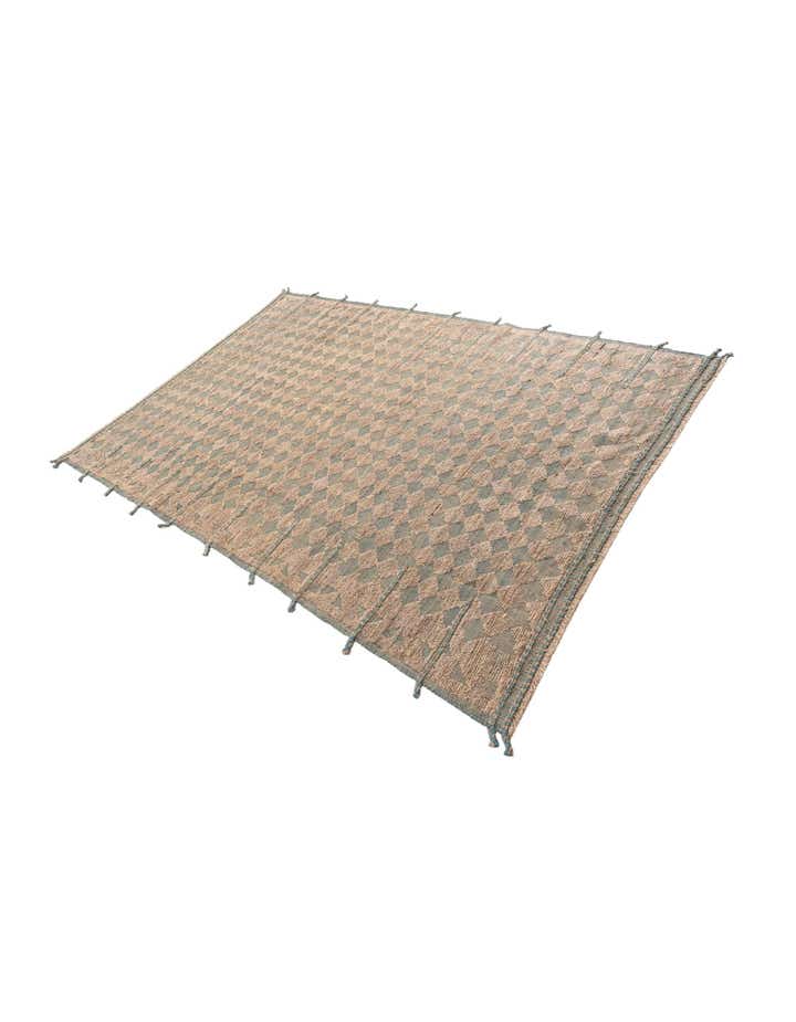 6' 9 x 10' Hand Knotted Moroccan Wool Rug