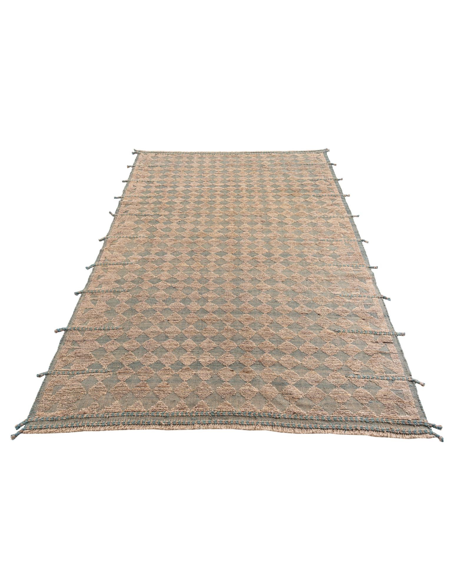 6' 9 x 10' Hand Knotted Moroccan Wool Rug
