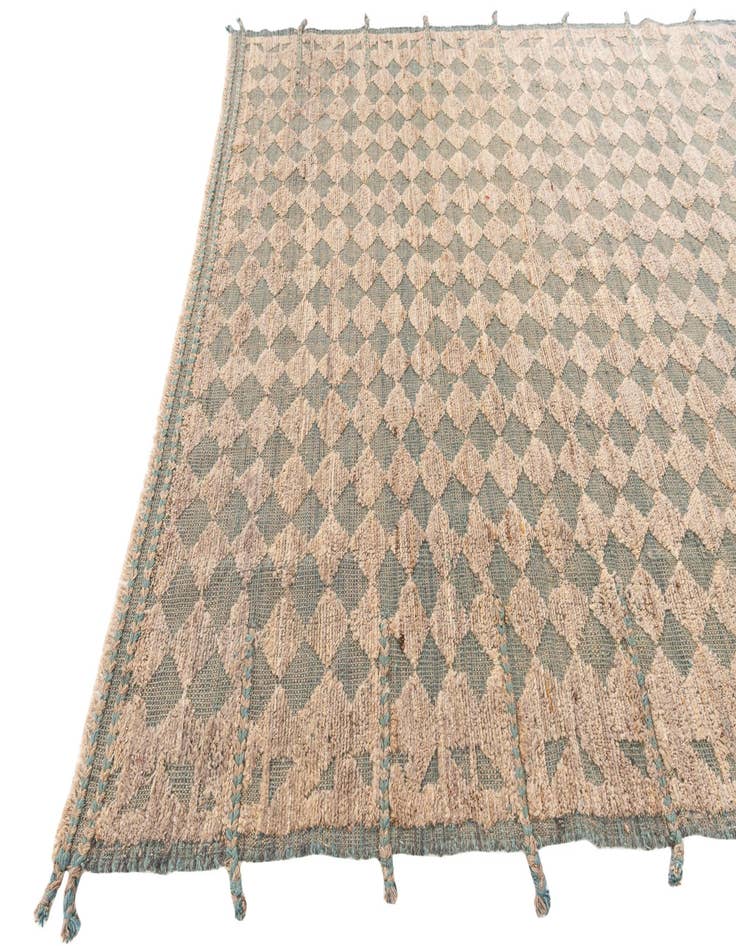 Detail image of 6' 9 x 10'  Hand Knotted Moroccan Wool Rug