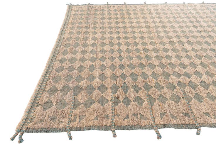 Detail image of 6' 9 x 10' Hand Knotted Moroccan Wool Rug