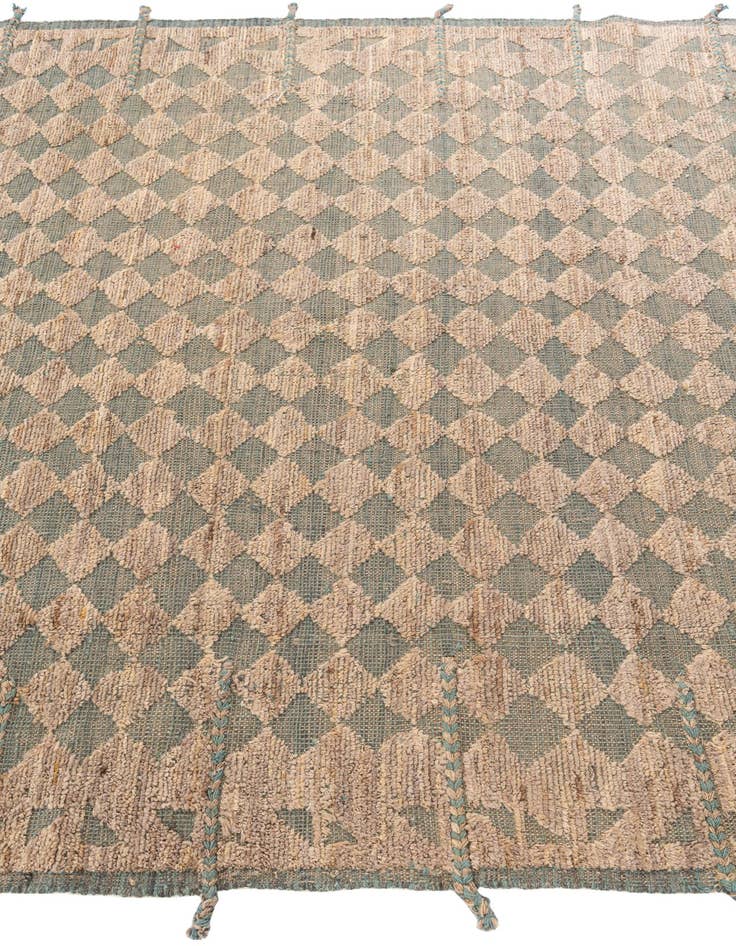 Detail image of 6' 9 x 10'  Hand Knotted Moroccan Wool Rug