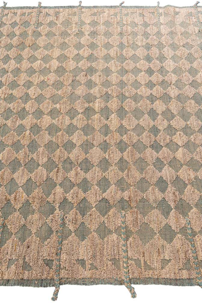 6' 9 x 10' Hand Knotted Moroccan Wool Rug