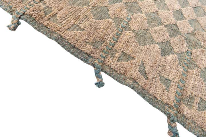 6' 9 x 10' Hand Knotted Moroccan Wool Rug