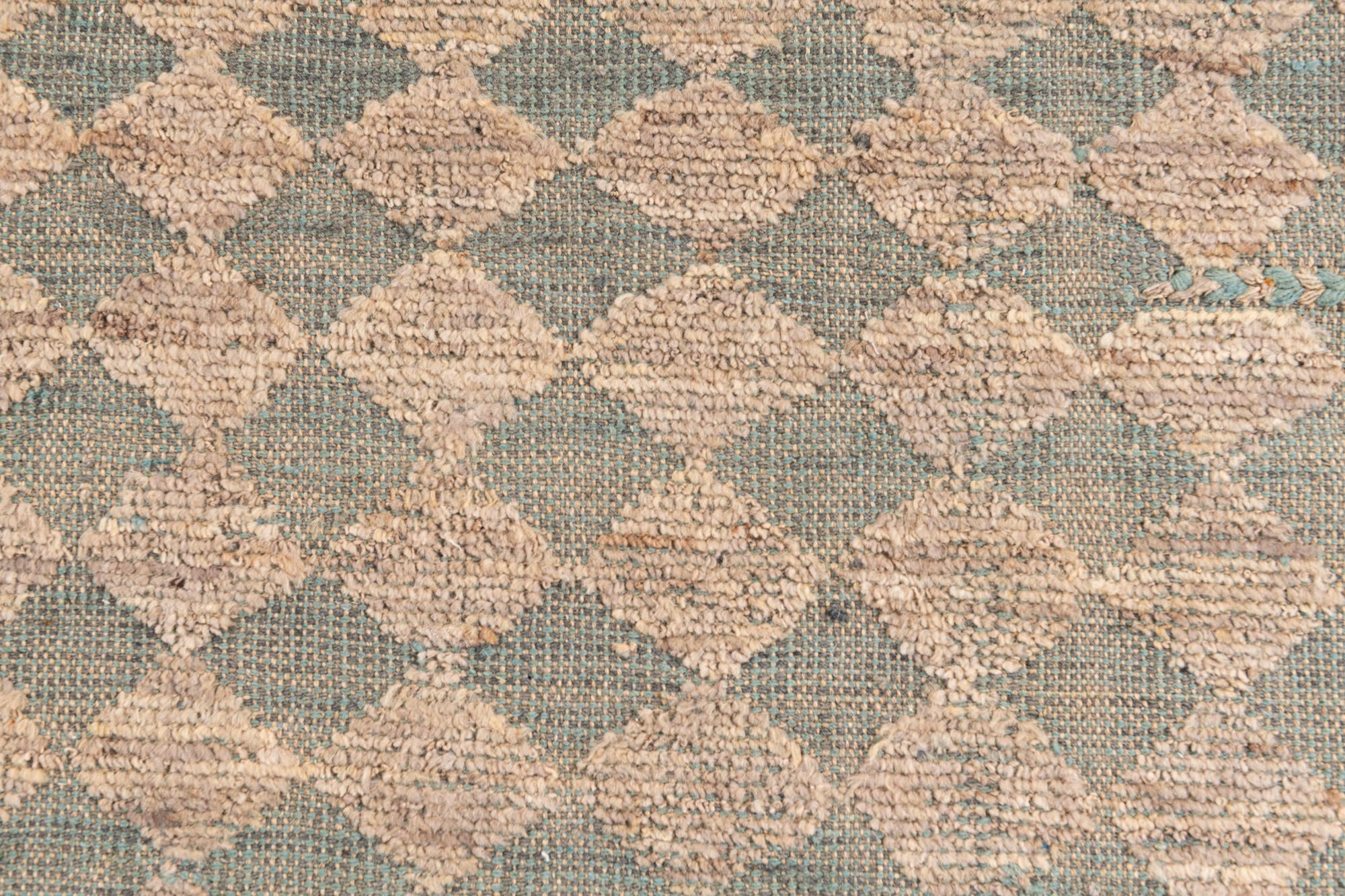 6' 9 x 10' Hand Knotted Moroccan Wool Rug