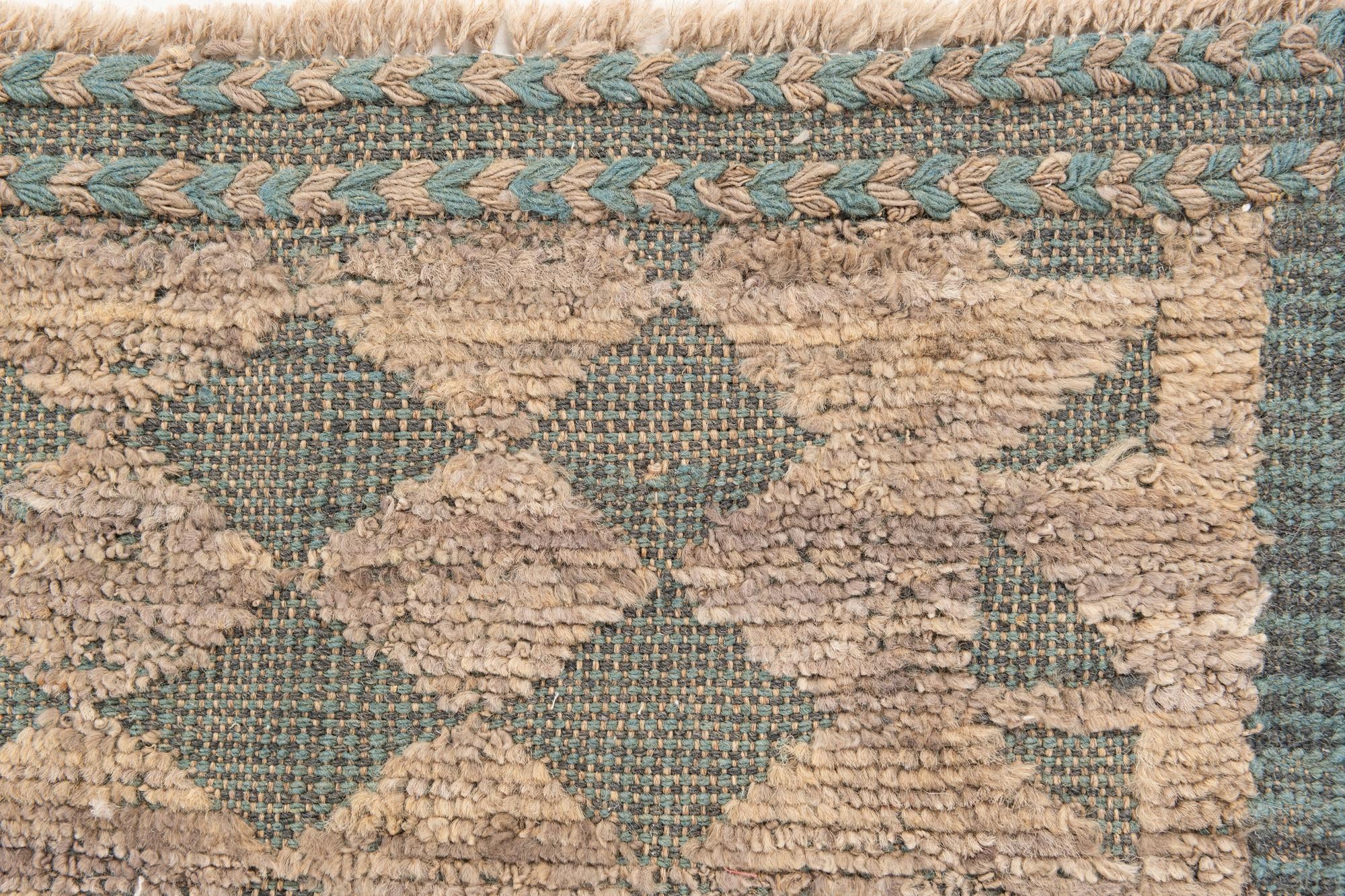 6' 9 x 10' Hand Knotted Moroccan Wool Rug