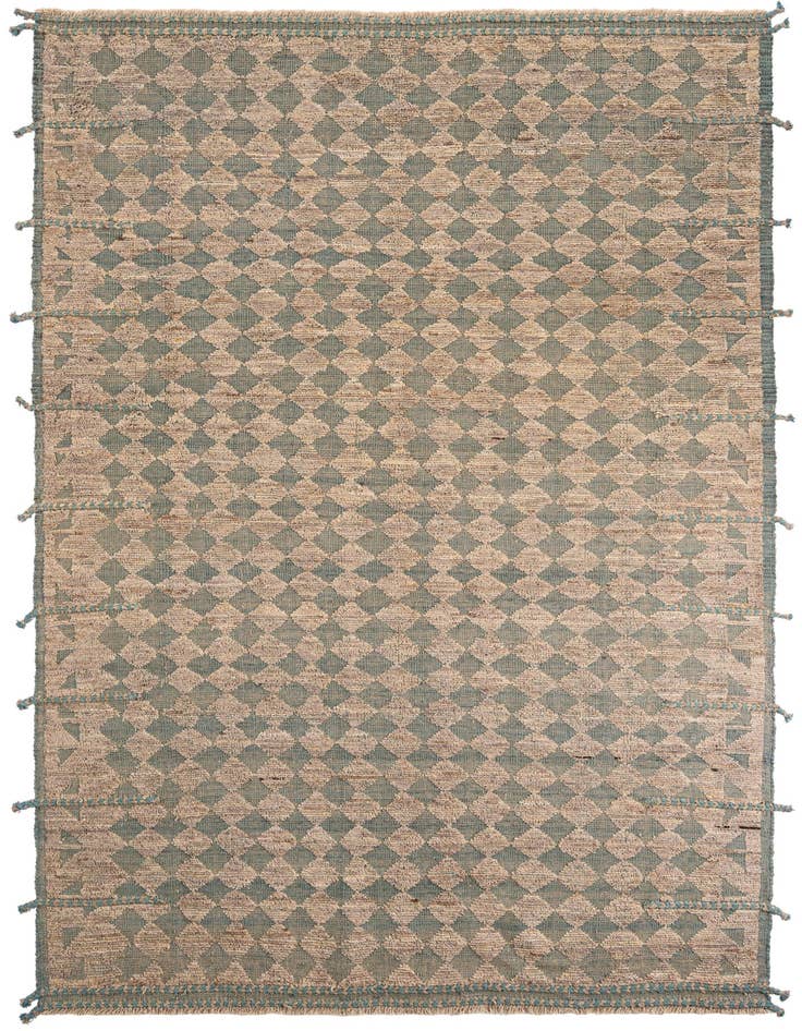 Detail image of 6' 9 x 10' Hand Knotted Moroccan Wool Rug