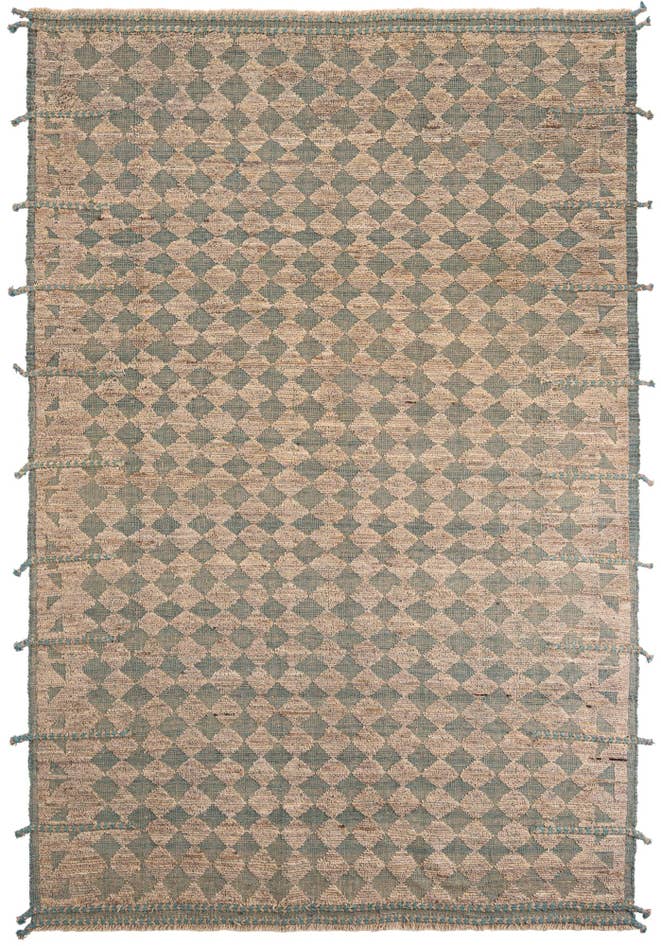 Detail image of 6' 9 x 10' Hand Knotted Moroccan Wool Rug