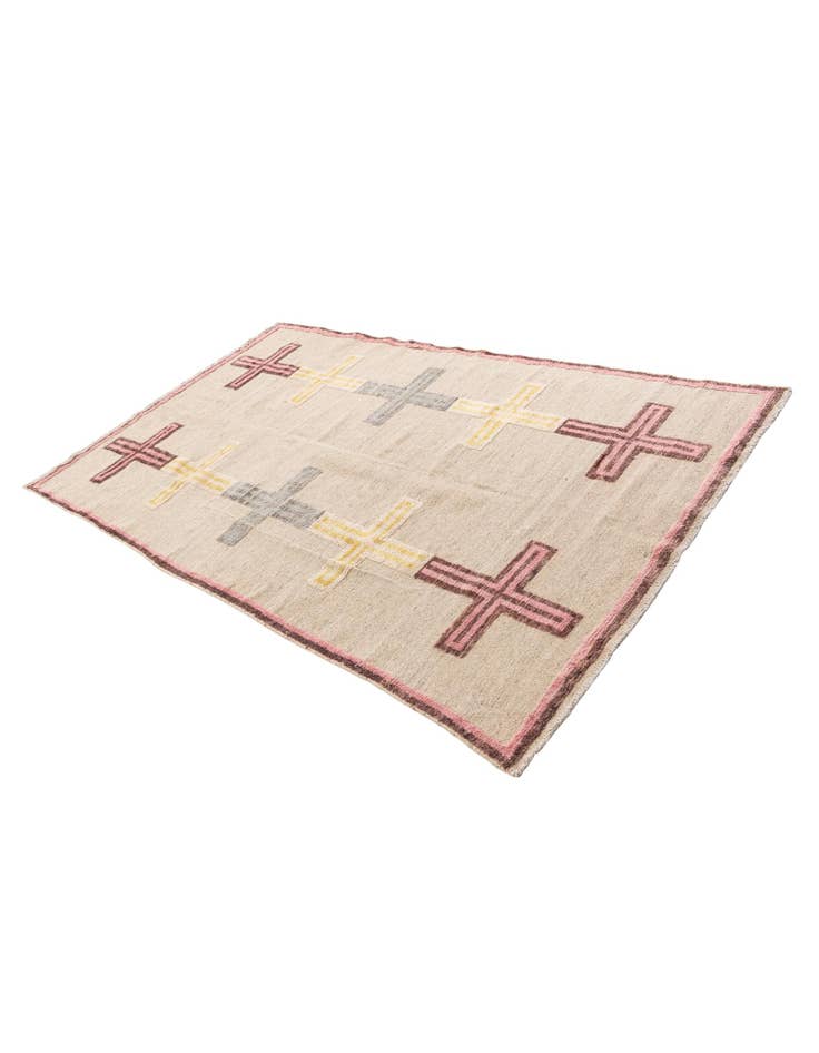 Detail image of 5' 10 x 9' 7 Hand Knotted Moroccan Wool Rug
