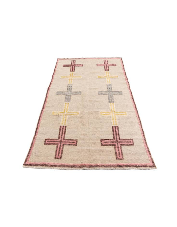 Detail image of 5' 10 x 9' 7 Hand Knotted Moroccan Wool Rug
