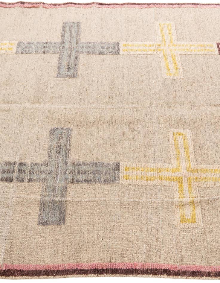 Detail image of 5' 10 x 9' 7 Hand Knotted Moroccan Wool Rug