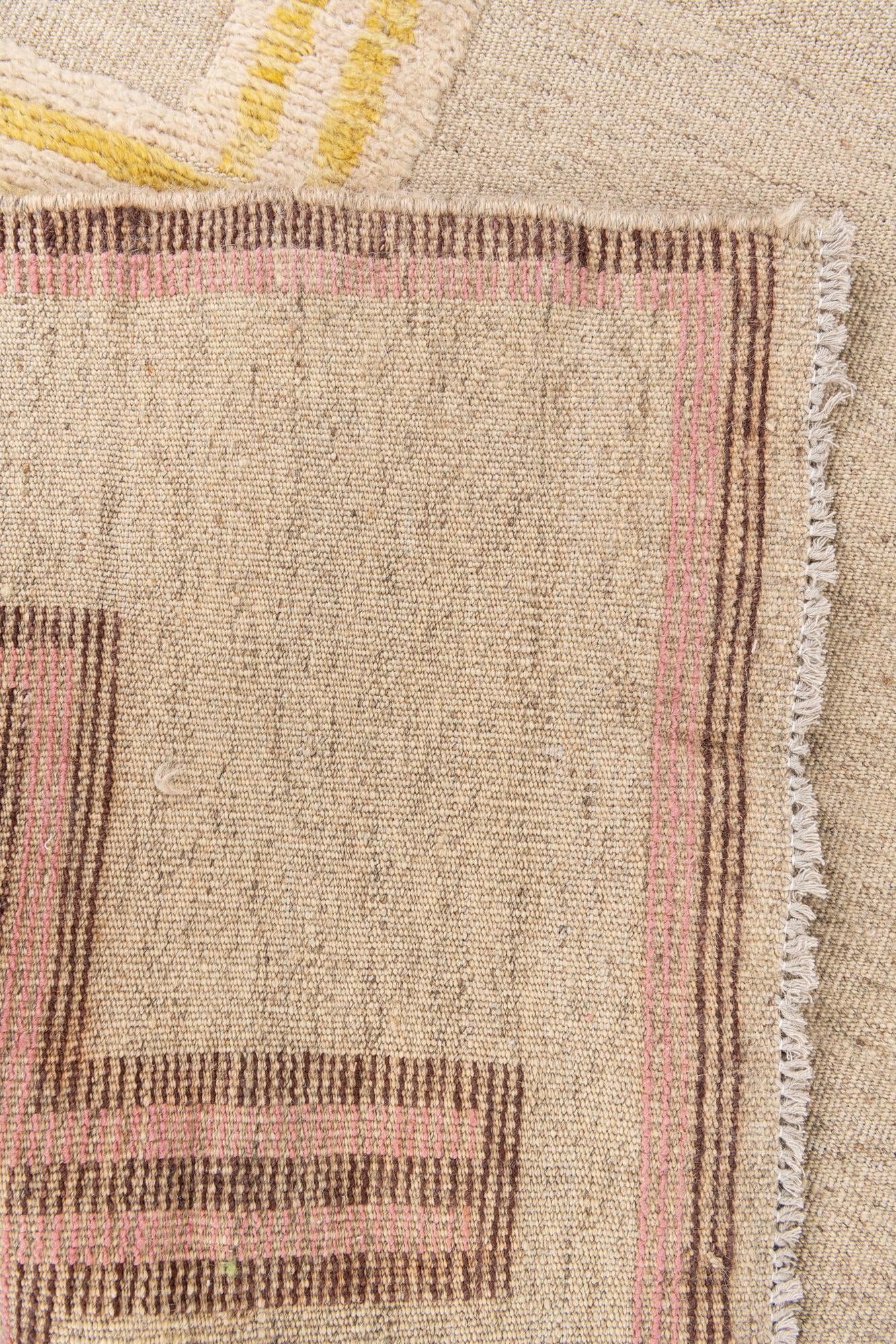 5' 10 x 9' 7 Hand Knotted Moroccan Wool Rug