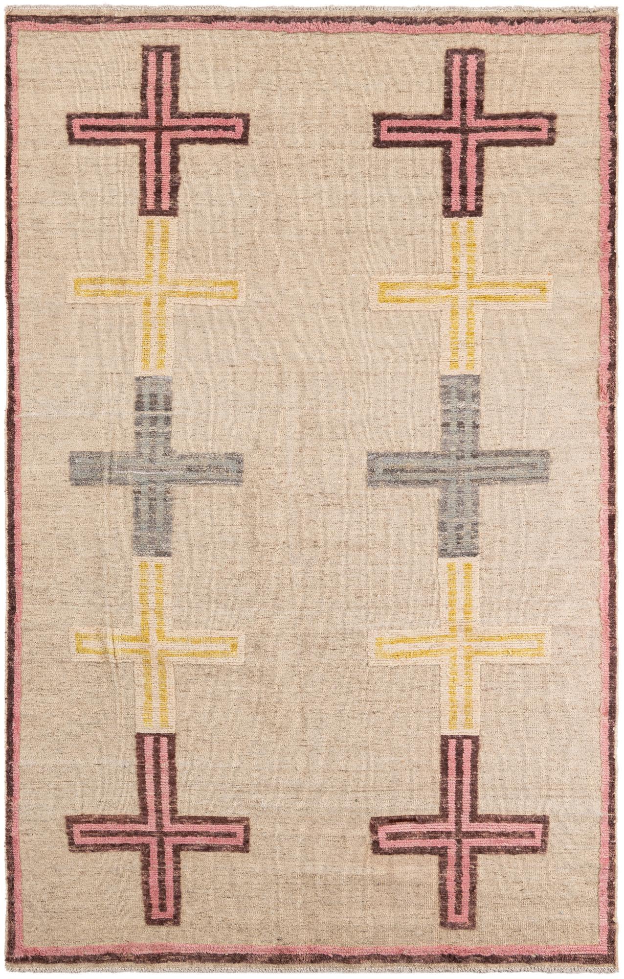 5' 10 x 9' 7 Hand Knotted Moroccan Wool Rug