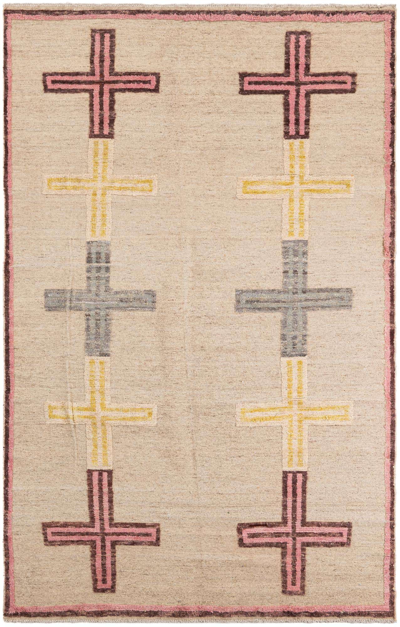 5' 10 x 9' 7 Hand Knotted Moroccan Wool Rug