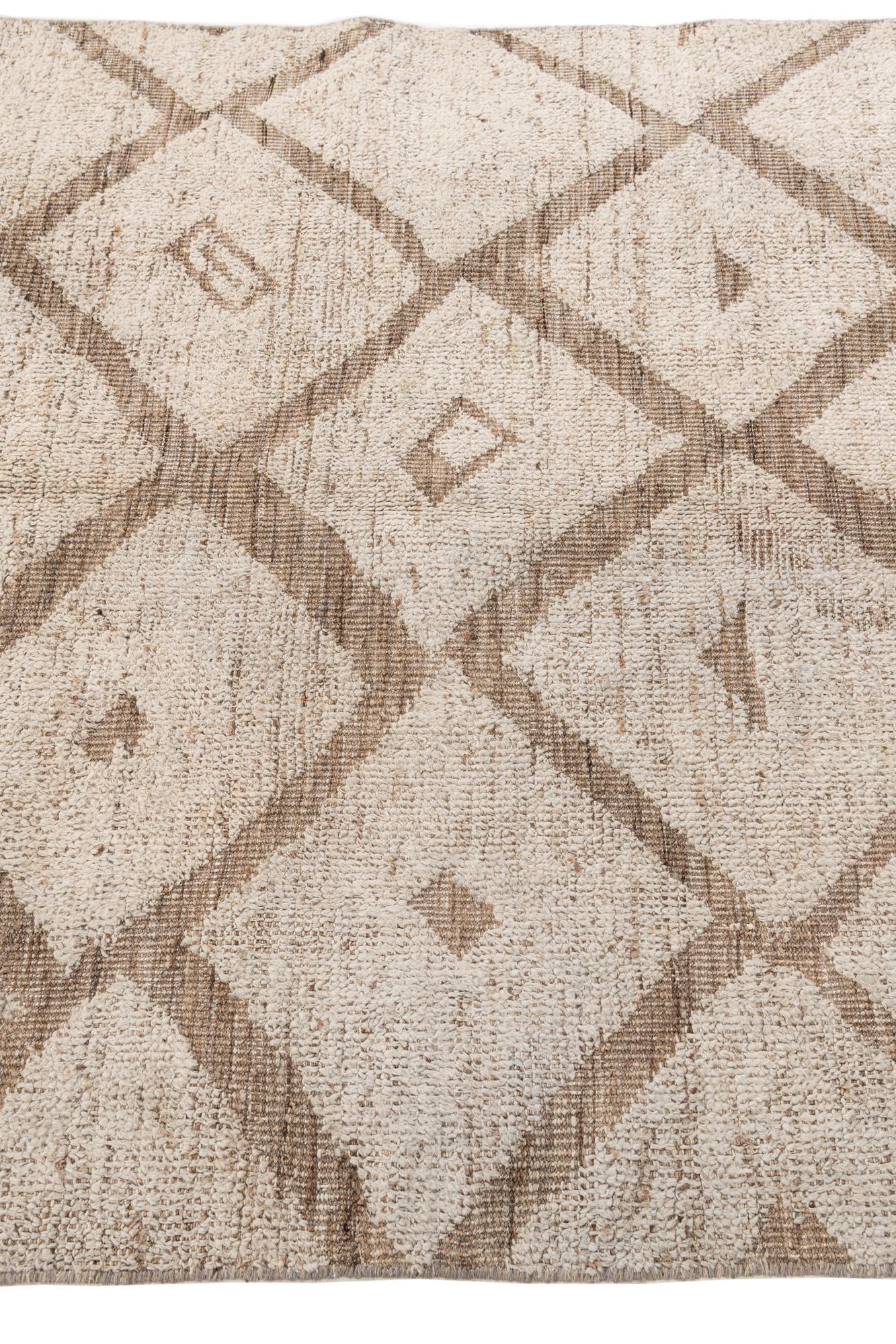4' 4 x 7' 9 Hand Knotted Moroccan Wool Rug