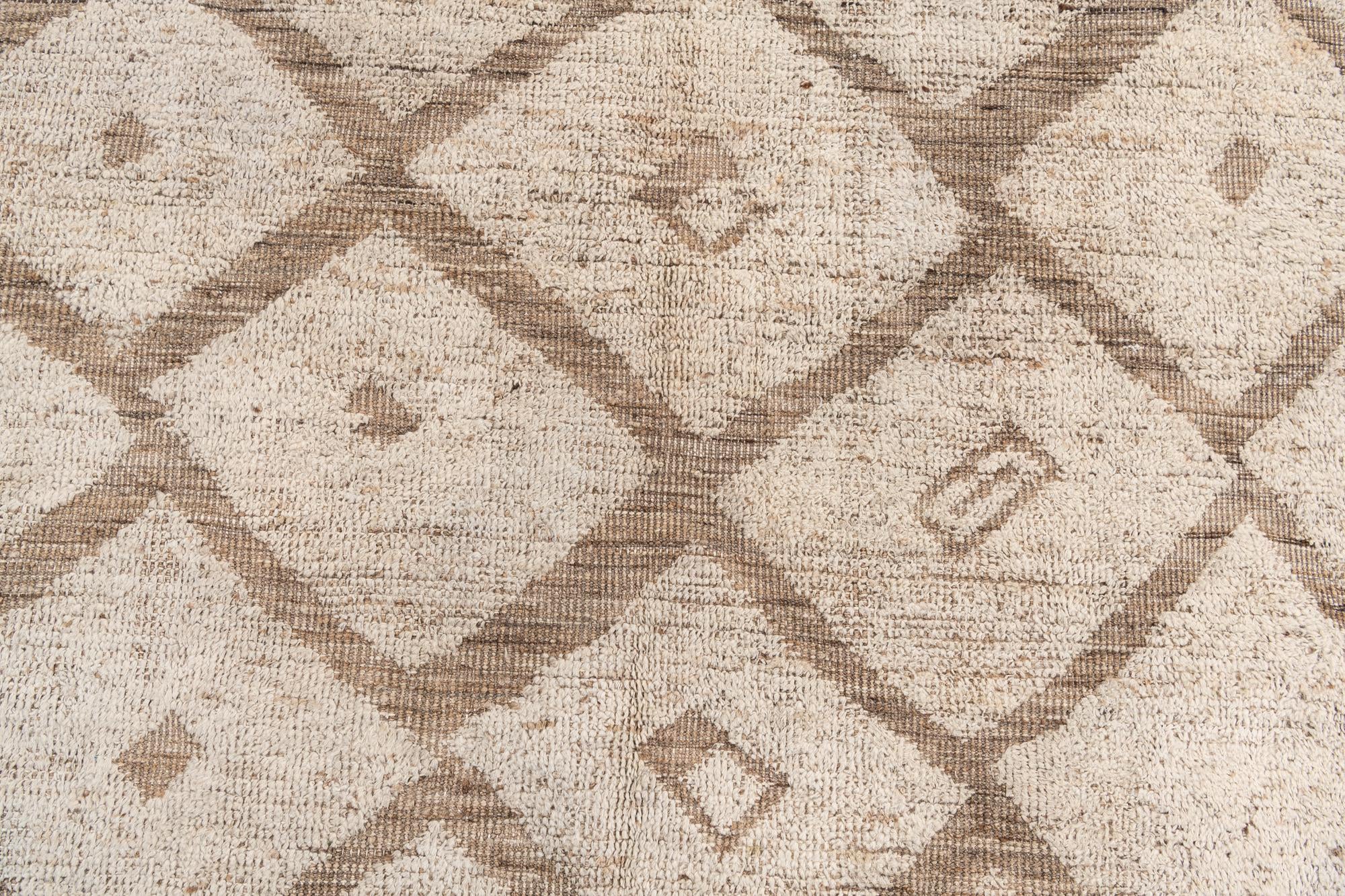 4' 4 x 7' 9 Hand Knotted Moroccan Wool Rug