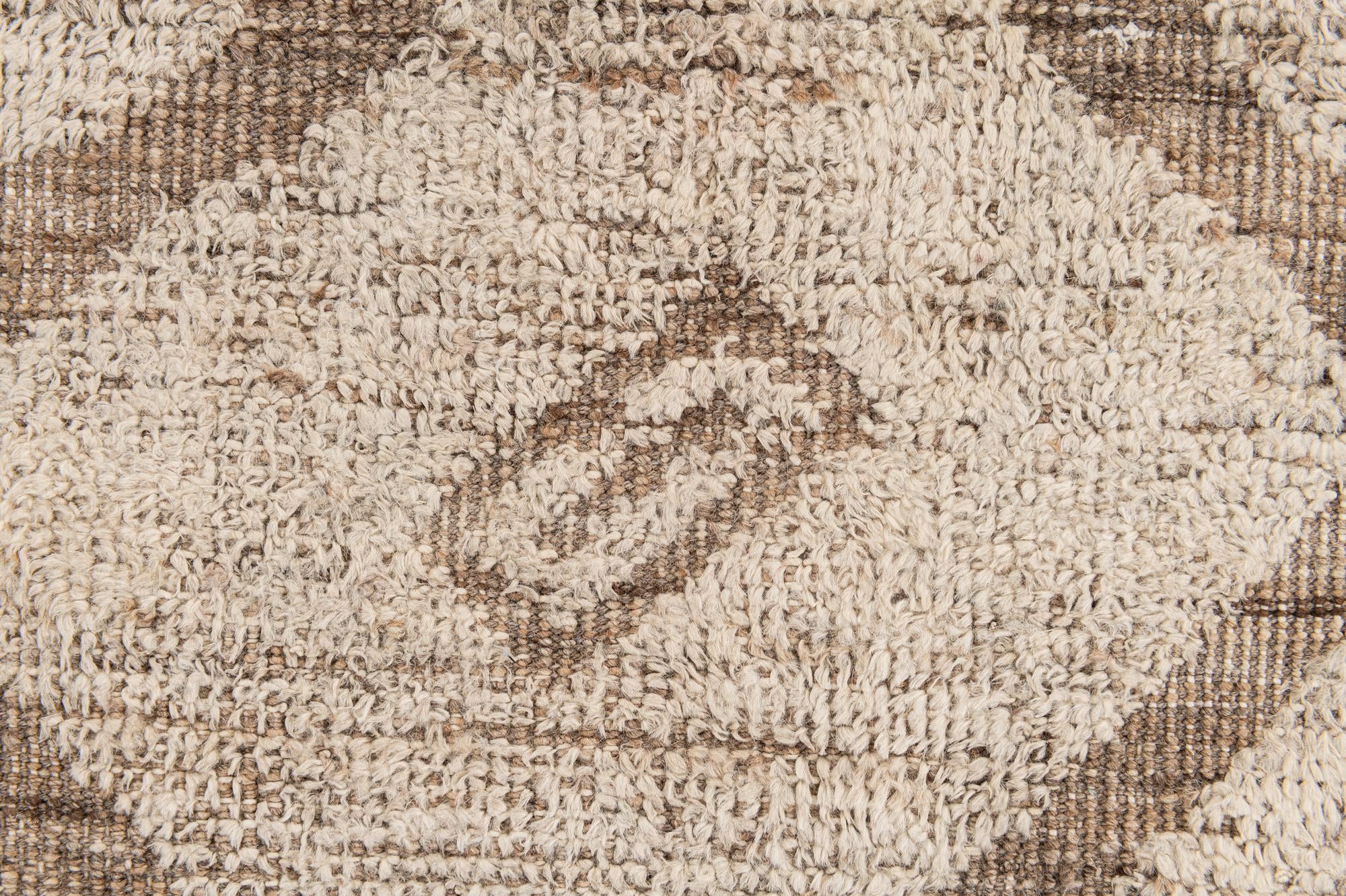 4' 4 x 7' 9 Hand Knotted Moroccan Wool Rug