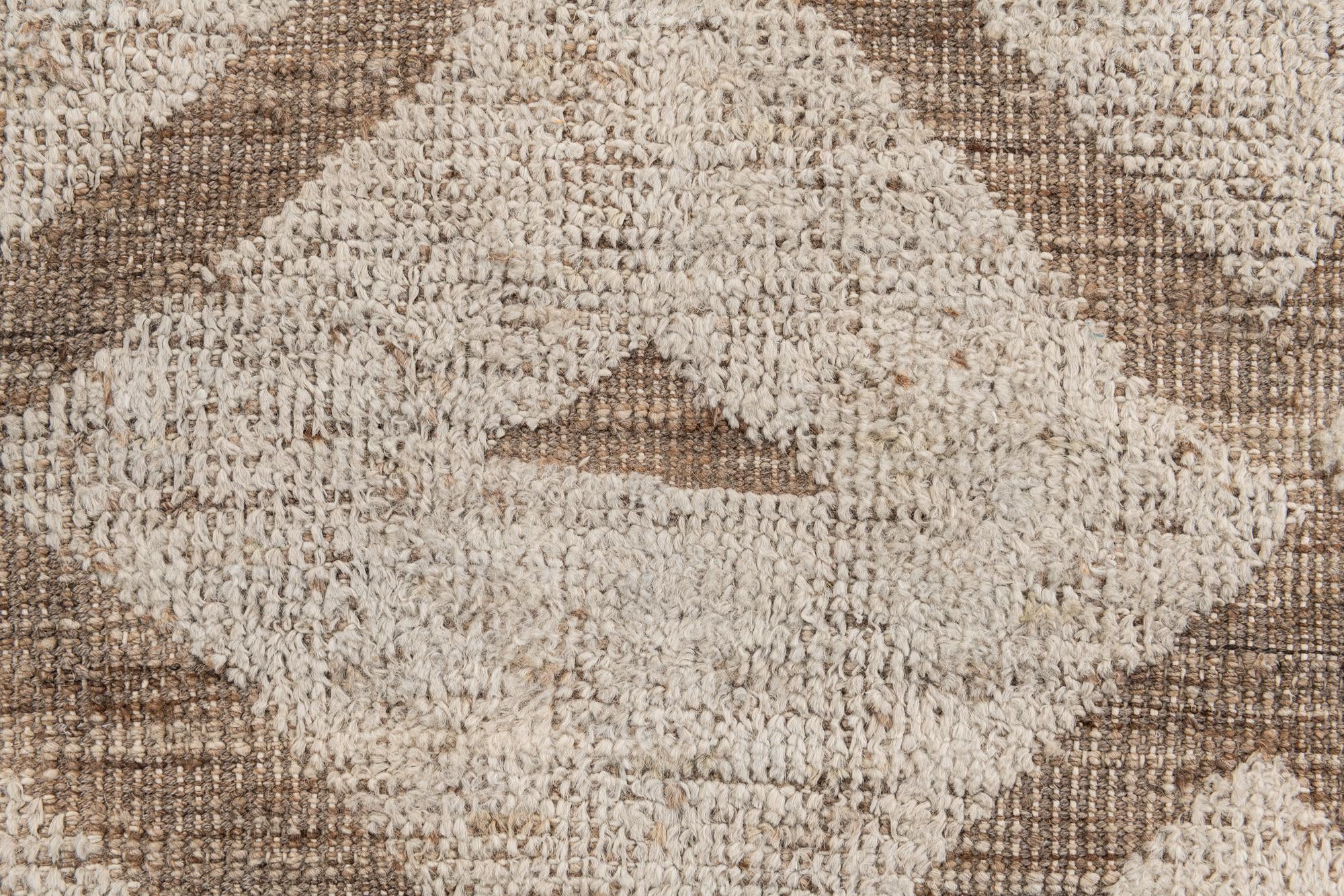 4' 4 x 7' 9 Hand Knotted Moroccan Wool Rug