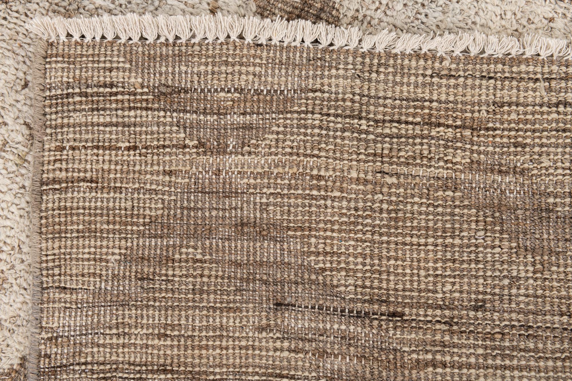 4' 4 x 7' 9 Hand Knotted Moroccan Wool Rug