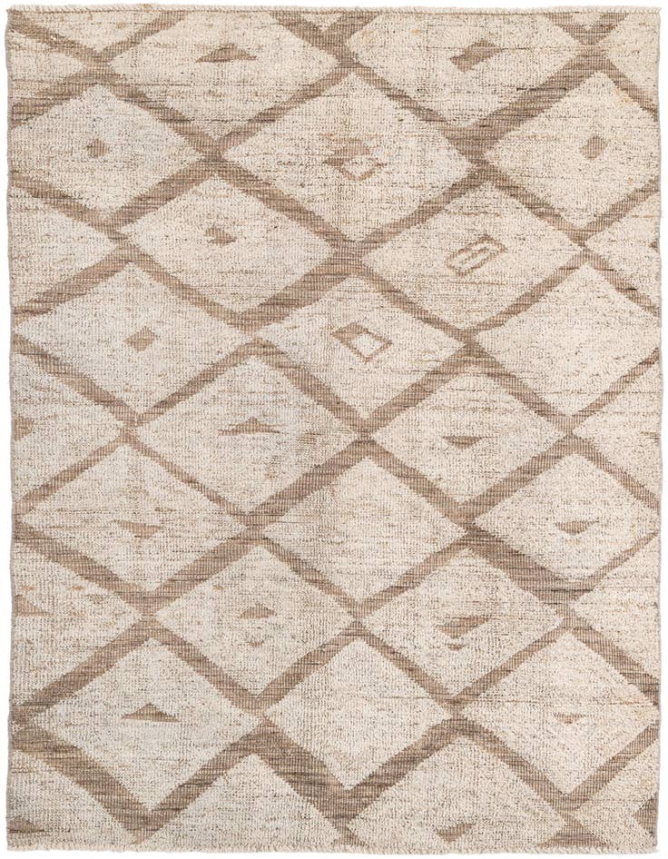 Detail image of 4' 4 x 7' 9 Hand Knotted Moroccan Wool Rug