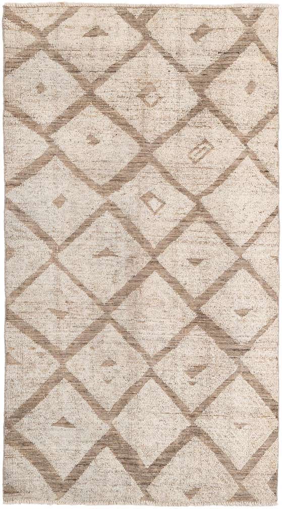 4' 4 x 7' 9 Hand Knotted Moroccan Wool Rug